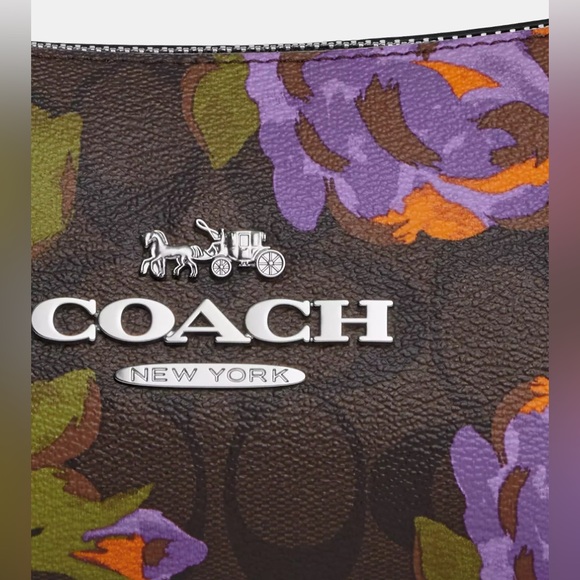 Coach Charlotte Shoulder Bag Signature Crossbody Rose Print - Picture 9 of 13